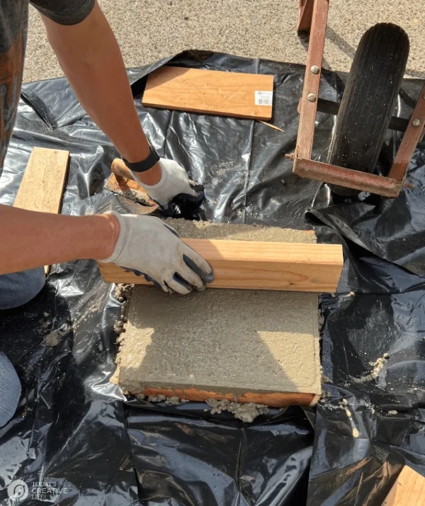 leveling poured concrete
